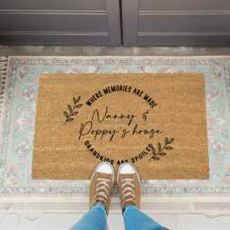 Grandkids Spoiled Here Doormat - Fun Nanny & Grandad Welcome - thumbnail 3