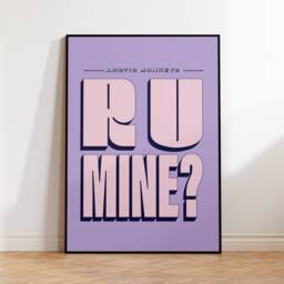 Arctic Monkeys - R U Mine Lyrics Print Wall Art A4 A3 A5 Unframed Indie Music Rock - thumbnail 3
