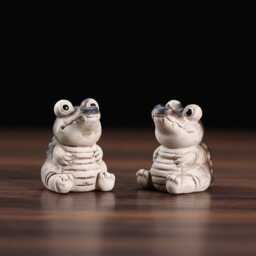 Cute Zisha Cartoon Alligator Sculpture Adorable Crocodile Figurine For Tea Lovers - thumbnail 1