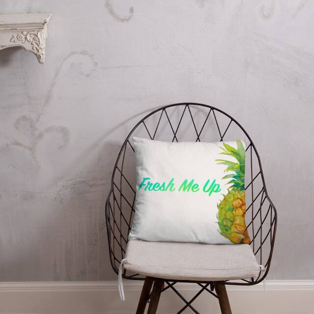 Fresh Me Up Watercolor Pineapple Basic Pillow - image 1