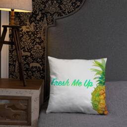 Fresh Me Up Watercolor Pineapple Basic Pillow - thumbnail 2