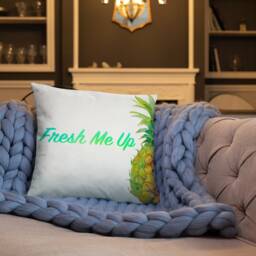 Fresh Me Up Watercolor Pineapple Basic Pillow - thumbnail 3