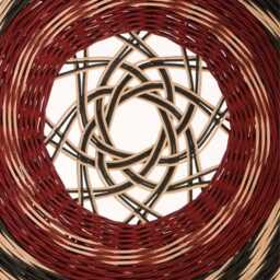 Large Woven Round Wall Art, Wicker For The - thumbnail 2