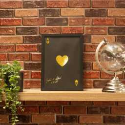 Foil Ace Of Cards Print Frame - Luxury Playing Card Wall Art, Metallic Poker Gift, Casino Decor, Gambler Perfect For Couples - thumbnail 1