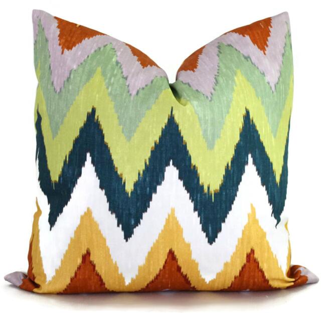 Martyn Bullard Schumacher Adras Ikat Chevron Decorative Pillow Cover Caravan Colorway Eor - image 1