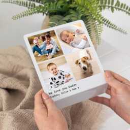 Personalised Photo Stand - Custom Metal Standing Frame Birthday Gift For Him Dad Grandad Sentimental Home Office Bedroom Decor Sign - thumbnail 2