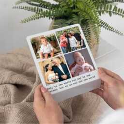 Personalised Photo Stand - Custom Metal Standing Frame Birthday Gift For Him Dad Grandad Sentimental Home Office Bedroom Decor Sign - thumbnail 3