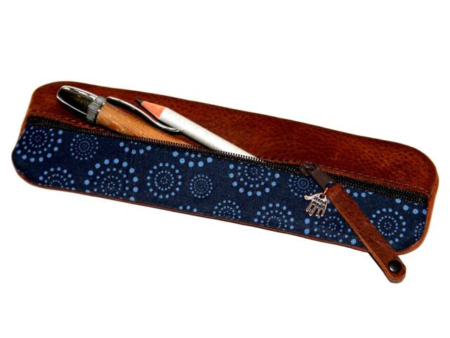 Navy Blue Dream Pencil Case Leather Dream Night Leather Japanese - image 1