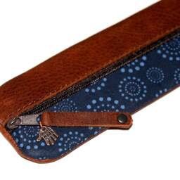 Navy Blue Dream Pencil Case Leather Dream Night Leather Japanese - thumbnail 2