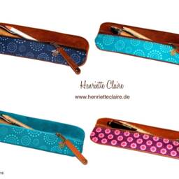 Navy Blue Dream Pencil Case Leather Dream Night Leather Japanese - thumbnail 4