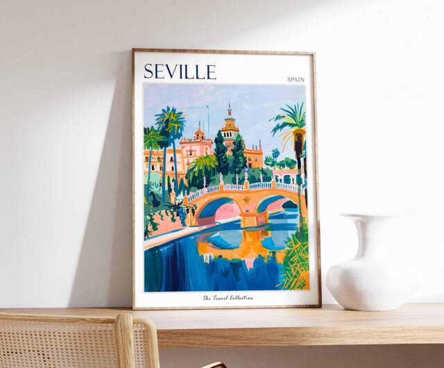Seville Travel Poster Spanish Art Print - image 1