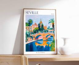 Seville Travel Poster Spanish Art Print - thumbnail 1