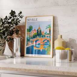 Seville Travel Poster Spanish Art Print - thumbnail 2