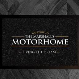 Personalised Motorhome Mat - Any Name Black Campervan Door Mat 60 X 40 cm Lm101 Van Life Accessories - thumbnail 3