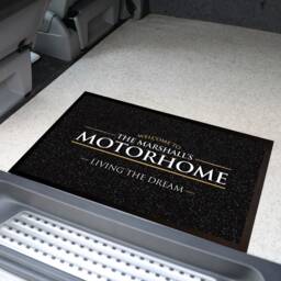 Personalised Motorhome Mat - Any Name Black Campervan Door Mat 60 X 40 cm Lm101 Van Life Accessories - thumbnail 2