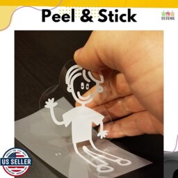 stick Figure Family Car Decal, 13 Piece Set #1 - thumbnail 3