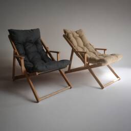 Premium Garden Chair With Armrest, Adjustable Wooden Deck Chair, Beach Sun Lounger, Ideal Summer Gift Patio Handcrafted Sunbed - thumbnail 4