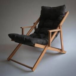 Premium Garden Chair With Armrest, Adjustable Wooden Deck Chair, Beach Sun Lounger, Ideal Summer Gift Patio Handcrafted Sunbed - thumbnail 3