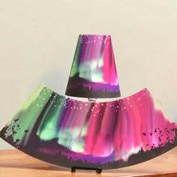 Lampshade For Wine Glass Northern Lights With Yukon Letters - thumbnail 2