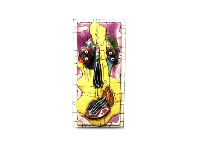Colorful Ceramic Wall Art Mask Handmade Sculpture By 99Heads - image 1