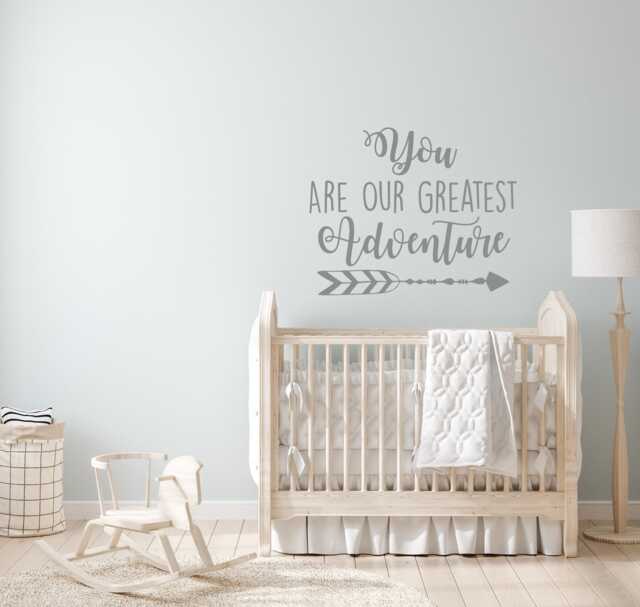 You Are Our Greatest Adventure Wall Decal Nursery Arrow Decor, Kids Room Quote Lw28 - image 1