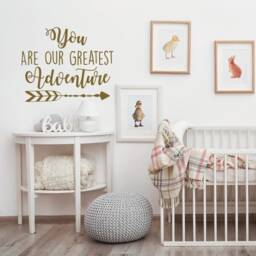 You Are Our Greatest Adventure Wall Decal Nursery Arrow Decor, Kids Room Quote Lw28 - thumbnail 3