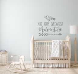 You Are Our Greatest Adventure Wall Decal Nursery Arrow Decor, Kids Room Quote Lw28 - thumbnail 1
