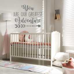 You Are Our Greatest Adventure Wall Decal Nursery Arrow Decor, Kids Room Quote Lw28 - thumbnail 4