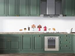 Kitchen Wall Stickers - Cake , Drink Cookie Muffin Coffee Croissant Tea Decal Island Decor Dining Room - thumbnail 1