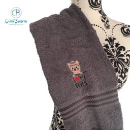 Saint Bernard Dog Towel - Personalised Face Cloth/Hand Bath Embroidered - thumbnail 2