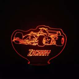 Personalised F1 Racing Car Night Light Color Changing Led Lamp