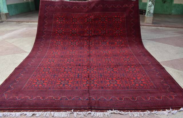 Afghan Bokhara Rugs, Turkmen Handmade Wool Rug, Custom Size, Khalmuhammadi Khamyab Bukhara, Tribal Living Room, Office, Dining Table Rug - image 1