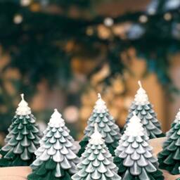Christmas Tree Candles, Green Decor, Winter Candle, Housewarming Gift, Christmas Gift For Her, Holiday Candles, Festive Candle - thumbnail 2