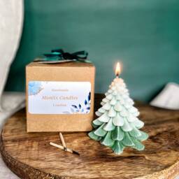 Christmas Tree Candles, Green Decor, Winter Candle, Housewarming Gift, Christmas Gift For Her, Holiday Candles, Festive Candle - thumbnail 3