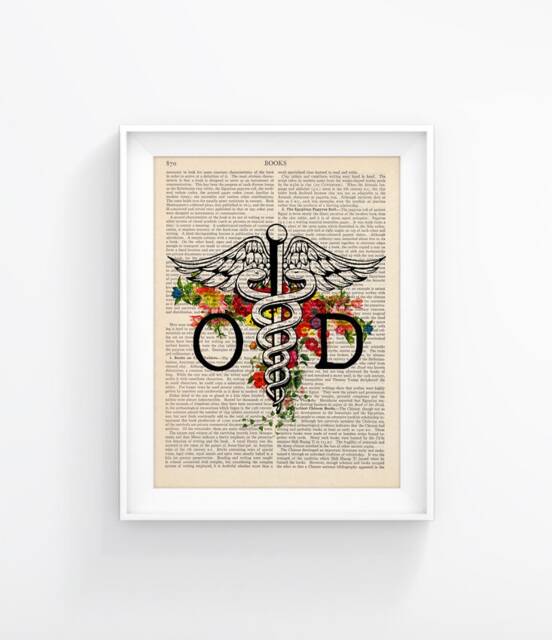 Doctor Of Optometry, Od Caduceus Illustration, Medical Symbol, Medical School, Medical Student, Graduation, Gift 197 - image 1