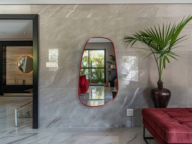 Irregular Mirror - Asymmetrical Unique Oval Wall Mid-Century Modern Scandinavian Style Decor By Asmiro - image 1