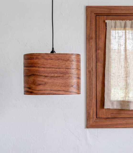 Walnut Pendant Light, Lighting Chandelier Home Decor, Nordic Style Hanging Lamp - image 1