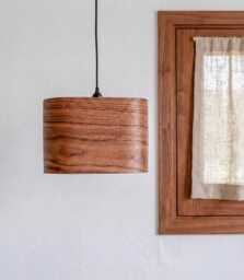 Walnut Pendant Light, Lighting Chandelier Home Decor, Nordic Style Hanging Lamp