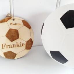 Personalised Football Team Name Sign - Wooden Kids Bedroom Decor - thumbnail 2