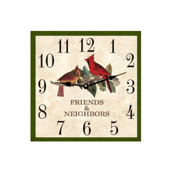 Square Cardinal Clock - Perfect Gift For Bird Enthusiasts - image 1