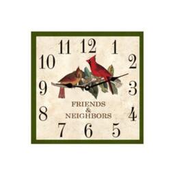 Square Cardinal Clock - Perfect Gift For Bird Enthusiasts - thumbnail 1