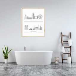 I See London France Sign Would Poop Here Again Printable Poster Bathroom Wall Decor Funny Signs Toilet - thumbnail 2