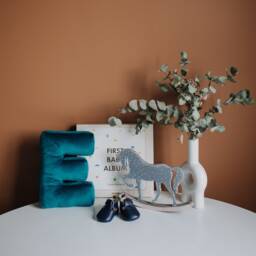 Letter Pillow Room Decor Velvet Fabric Letters Shaped Cream Stuffed Baby Room - thumbnail 3