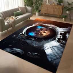 Astronaut Cat Area Rug - Sci-Fi Cosmic Decor Mat - thumbnail 2