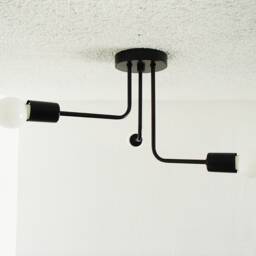 Flush Mount Ceiling Light - Minimalist Triple Arm Living Room Bedroom Lighting Bathroom Dining Kitchen Ul Listed - thumbnail 2