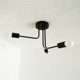 Flush Mount Ceiling Light - Minimalist Triple Arm Living Room Bedroom Lighting Bathroom Dining Kitchen Ul Listed - thumbnail 3