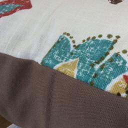 Fall Flower Pillow, Teal Floral Cushion, Brown Thanksgiving Decor, Living Room Accent, Sofa Throw Sham - thumbnail 3