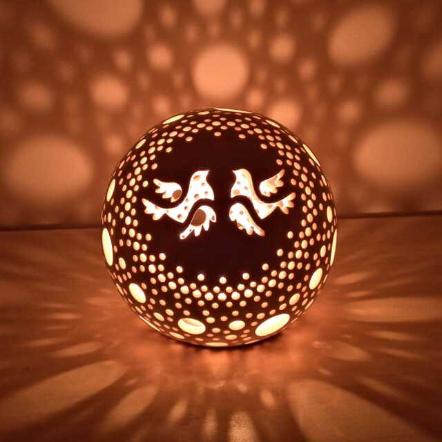 Dove Tea Light Holder Ceramic Candle Lantern, Wedding Centerpiece - image 1