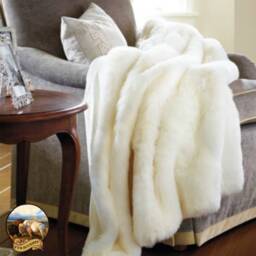 Plush Faux Fur Throw Blanket - Minky Cuddle Lining, Usa Made - thumbnail 4