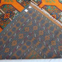 6'8x9'10 Brand New Yellowish Akhcha Handmade Rug, Afghan High Pile Rug Turkmen Bokhara Rug, Livingroom Tribal Bedroom Office Rug - thumbnail 4